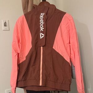 Reebok Coral and Chocolate Windbreaker